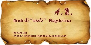Andráskó Magdolna névjegykártya